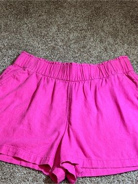 Sonoma Hot Pink Elastic Waist Shorts